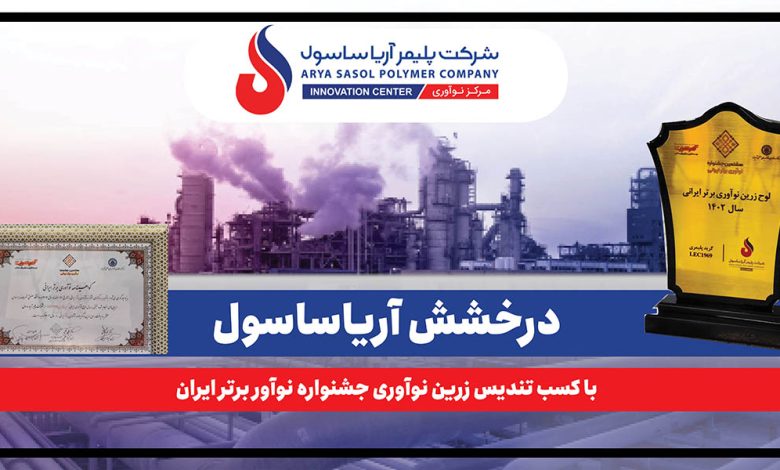 به گزارش تولیدگران کارآفرین به نقل از روابط عمومی شرکت پلیمر آریاساسول، آیین اختتامیه جشنواره نوآور برتر ایرانی روز گذشته (یکشنبه، ۲۹ شهریورماه ۱۴۰۴) به‌میزبانی دانشگاه صنعتی شریف و در محل دانشکده مهندسی انرژی برگزار شد.