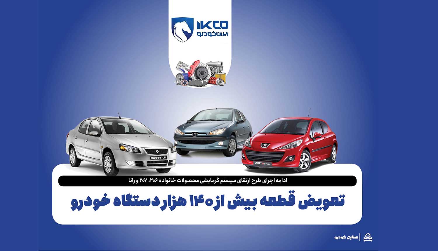 به گزارش تولیدگران کارآفرین به نقل از ایکوپرس- از زمان آغاز اجرای این طرح (چهارشنبه ۱۴ آبان ماه) تاکنون، بیش از ۱۴۰ هزار دستگاه خودرو از خانواده خودروهای ۲۰۶، ۲۰۷ و رانا مورد پذیرش قرار گرفته و قطعه محافظ بخاریشان به صورت رایگان تعویض شده است و با توجه به استقبال روزافزون مشتریان، پیشبینی میشود این تعداد در روزهای آینده افزایش قابل توجهی یابد.